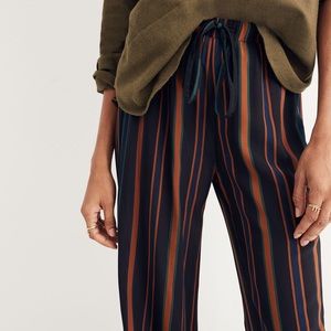 Madewell silk pants in Claremont Stripe  // Large